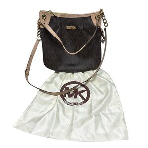 Michael Kors Jet Set Brown Large Convertible Shoulder purse bag duster bag